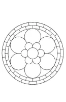 Eenvoudige mandala kleurplaat 3